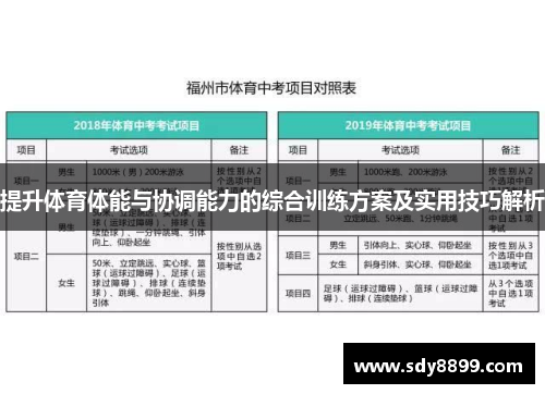 提升体育体能与协调能力的综合训练方案及实用技巧解析